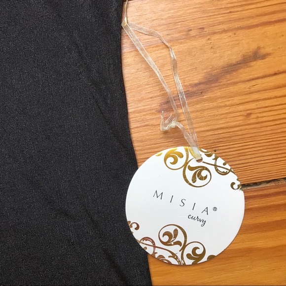 Misia Curvy Black Top, NWT, 1X - Picture 6 of 13